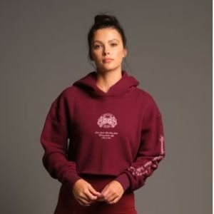 Darc Sport She Spirit (Cropped) Premium Hoodie in Maroon